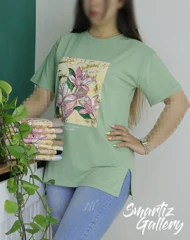 تی‌شرت طلاکوب زنانه