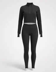 نیم‌تنه آستین بلند+لگ ورزشی زنانه آلو Hyper Fit W