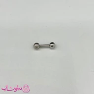 پیرسینگ گوش ساده استیل نقره ای