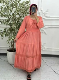 لباس ساحلی وارداتی سلن آستین بلند 6001