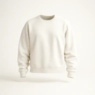 دورس سه‌نخ پنبه خارخورده مدل BASIC سفید — گرم، نرم و باکیفیت برای روزمره