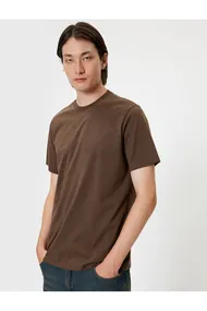 تیشرت پایه آستین کوتاه یقه خدمه نخی 4SAM10981HK