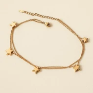 پابند استیل طلایی دخترانه با آویز ستاره برند Xuping