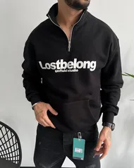 دورس نیم زیپ LOSTBELONG رنگ مشکی