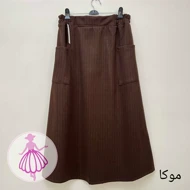 دامن فوتر دیپلمات بلند در رنگبندی متنوع(کد1423) (موکا)