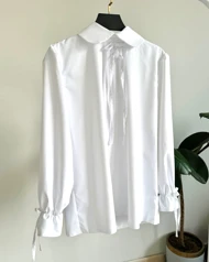 شومیز سفید جلو بسته