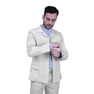 کت و شلوار لبنانی سفید 01
