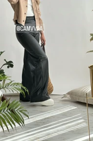 شلوار چرم بوت‌کات زنانه