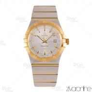 ساعت امگا کانسلیشن مردانه طلایی نقره ای تقویم دار 103655