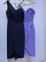 پیراهن یک‌طرفه میدی