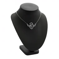 آویز مادر ، بچه فرشته و زنجیر نقره روز مادر نقره 925