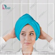 حوله سر طرح ساده مدل کلاه پیچ رنگ سبز آبی