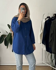 مانتو کتان پنبه با قد بلند