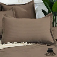 روبالشی بیسیک هتلی راه راه بسته دو عددی (نسکافه ای)