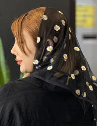 روسری توری بابونه زنانه