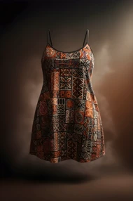 تونیک راحتی سایز بزرگ طرح سنتی