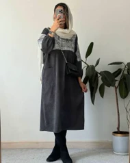 پیراهن مانتویی پاییزه بهنیا