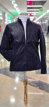 کاپشن چرم مشکی 02