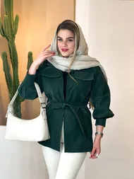 کت چرم عروسکی سبز 120401