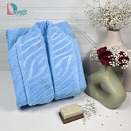 حوله تن پوش زبرا رنگ آبی روشن
