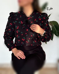 شومیز حریر آستین پفی 2