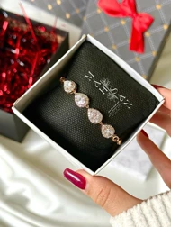 دستبند نگین الماسی جواهری جذاب و خاص ژوپینگ