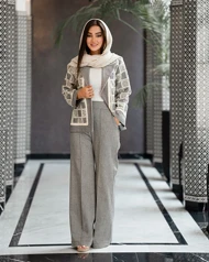 کت شلوار یقه انگلیسی گلدوزی