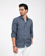 ام کی کالکشن پیراهن آستین بلند mk-22903-blue
