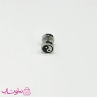 پیرسینگ گوش طرح یین و یانگ نقره ای