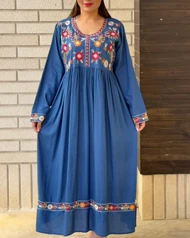 پیراهن ساحلی گلدوزی کاکتوس 6137