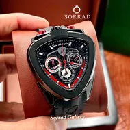 ساعت لامبورگینی مردانه / کورنوگراف بند رابر رنگ مشکی صفحه مشکی