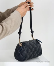 کیف زنانه چرم دوشی نیم گرد 237 AM (سرمه ای)