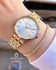 ساعت هومیس زنانه / ساده بند استیل رنگ رزگلد صفحه سفید
