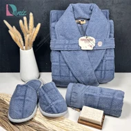 حوله ست یک نفره سه تکه مارتا رنگ لاجوردی