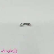 پیرسینگ ابرو مدل منحنی اسپایک دار نقره ای رنگ
