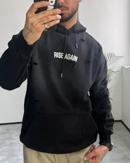 هودی مشکی زاپ‌دار RISE AGAIN