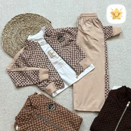 ست 3 تکه سویشرت و تیشرت و شلوار دخترانه جنس عالی مناسب 2 تا 6 سال