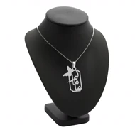 آویز اسم مامانم و زنجیر نقره روز مادر نقره 925