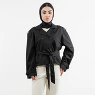 ترنچ کت دبل برست اورسایز زنانه - 62251174