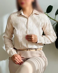 شومیز ساتن ژاکارد