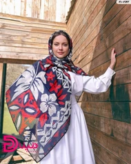 روسری نخ گل درشت قواره 120