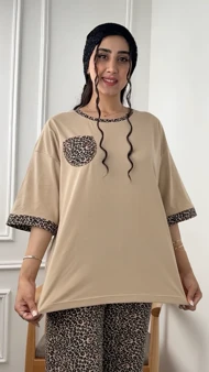 تی‌شرت و شلوار پلنگی