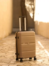چمدان رزمری مدل Rose Merry RL-303-3S سایز کوچک نسکافه ای