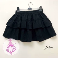 دامن زنانه مخمل عروسکی در رنگبندی متنوع(کد1422) (مشکی)