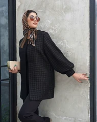 مانتو کتی فکورا آستین پفی