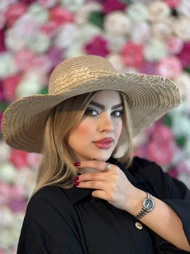 کلاه ساحلی با بند کنفی