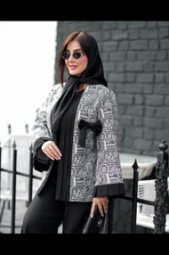 کت لاکرا آستین پلیسه پاپیون