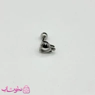 پیرسینگ گوش طرح قلب مشکی ذوب شده