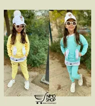 ست هودی شلوارخرگوش ملوس گوش برجسته