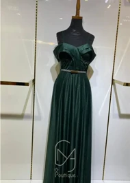 پیراهن ماکسی لمه سبز